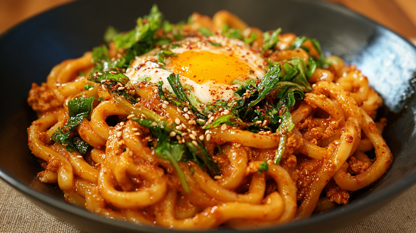 Creamy Gochujang Udon Noodles
