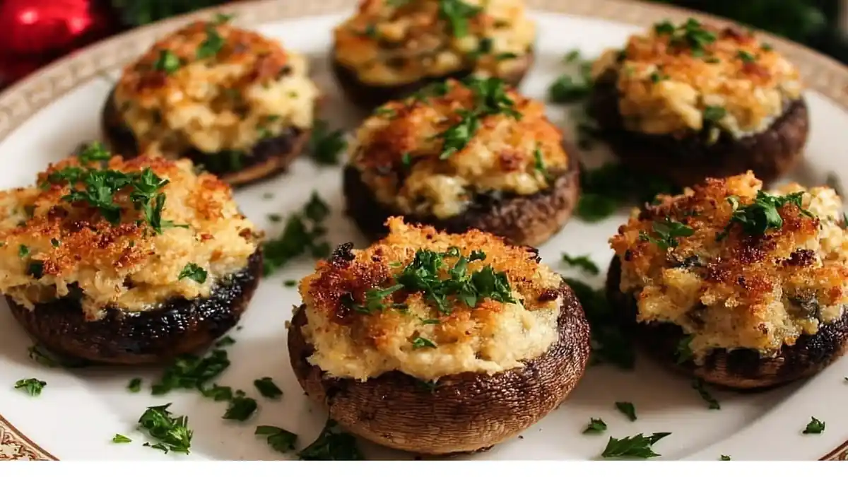 Best Christmas Stuffed Mushrooms