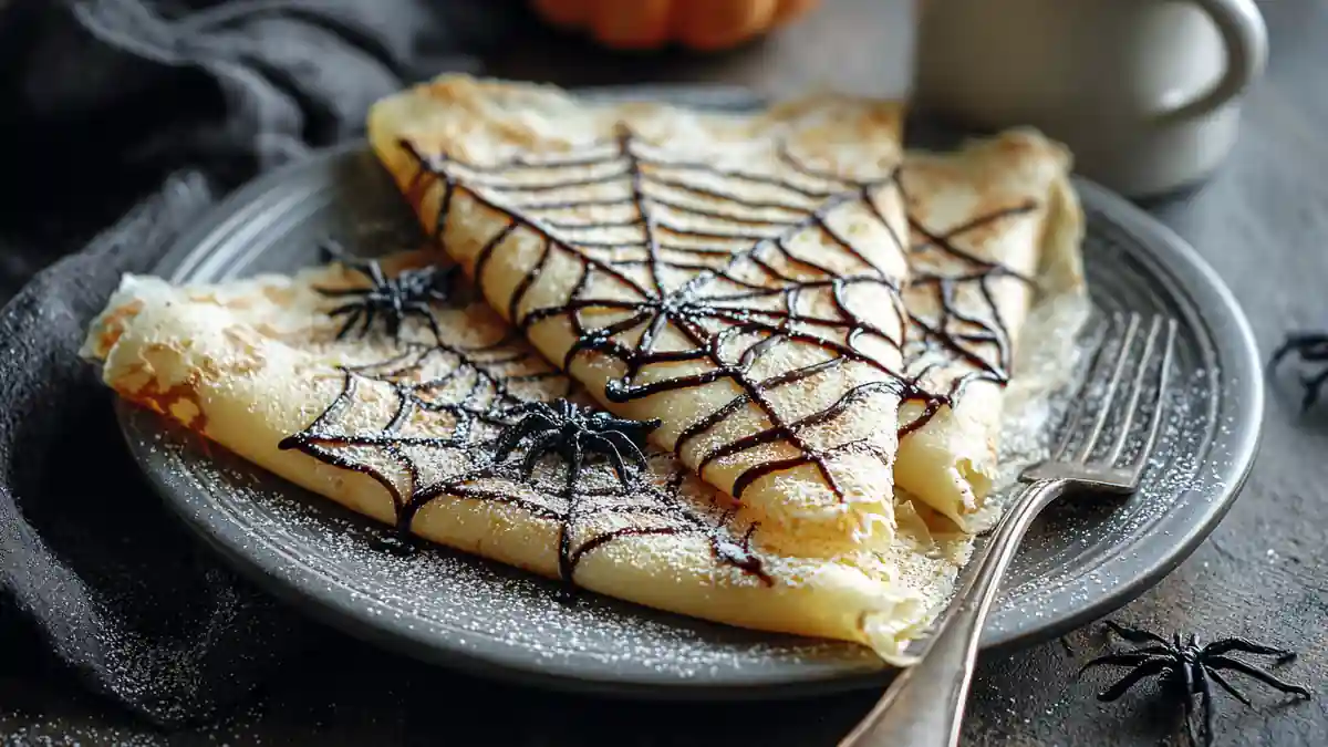 Spiderweb Crepes: An Ideal Breakfast for Halloween