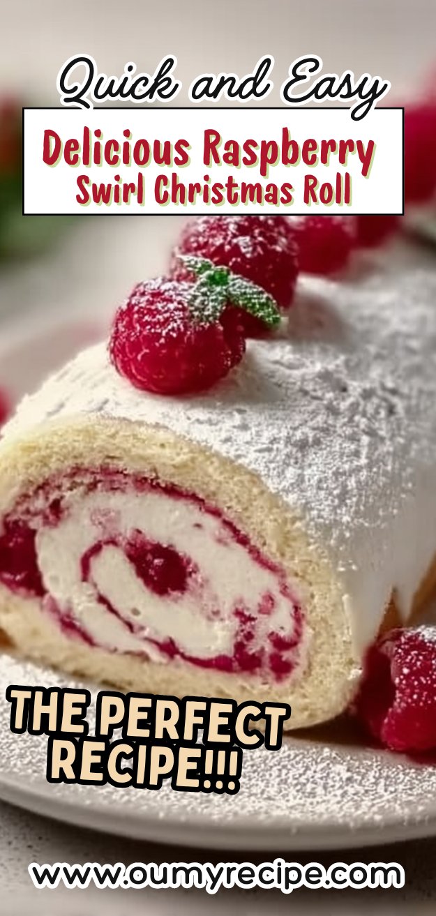 Raspberry Swirl Christmas Roll