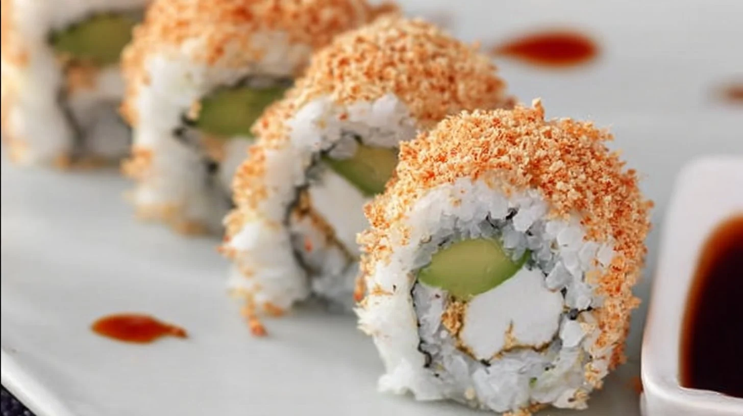 Crunchy Roll Sushi (Tempura California Roll Recipe)