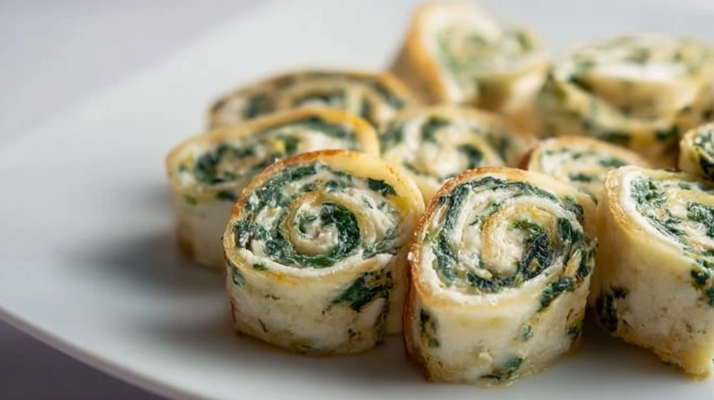 Spinach Dip in Bite-Sized Pinwheels
