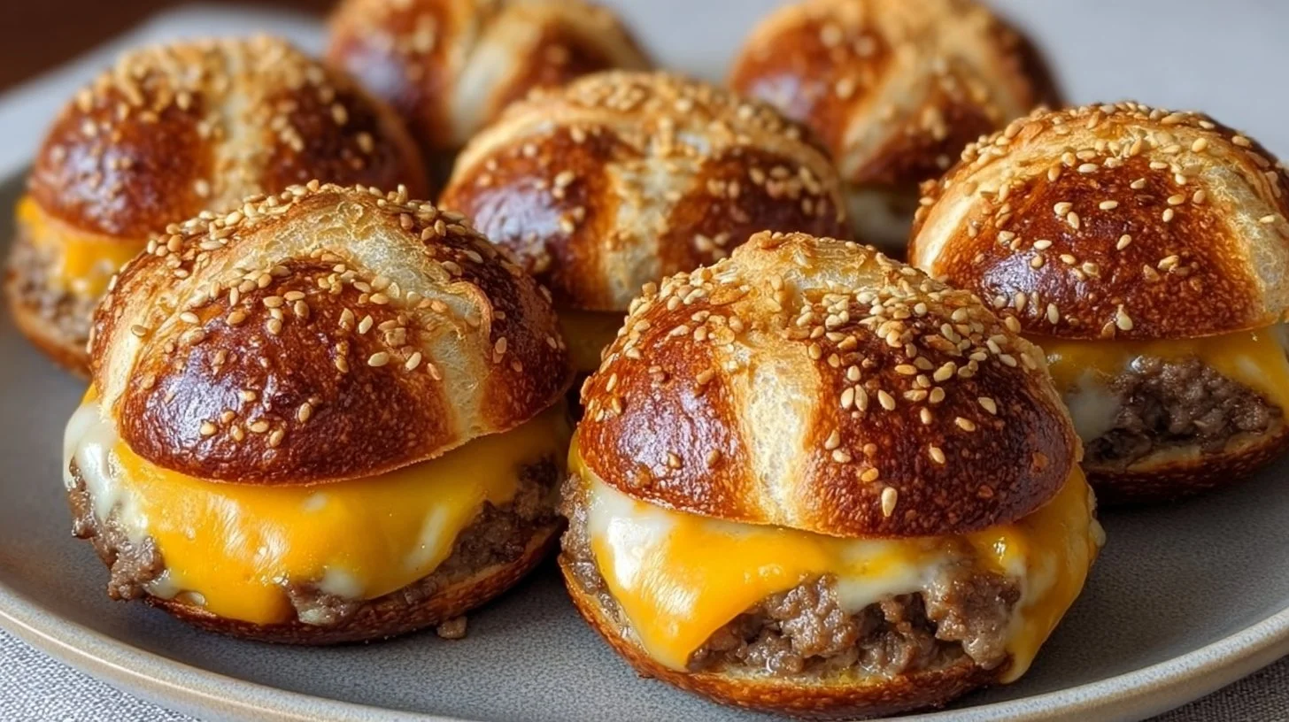 Cheeseburger Pretzel Bombs