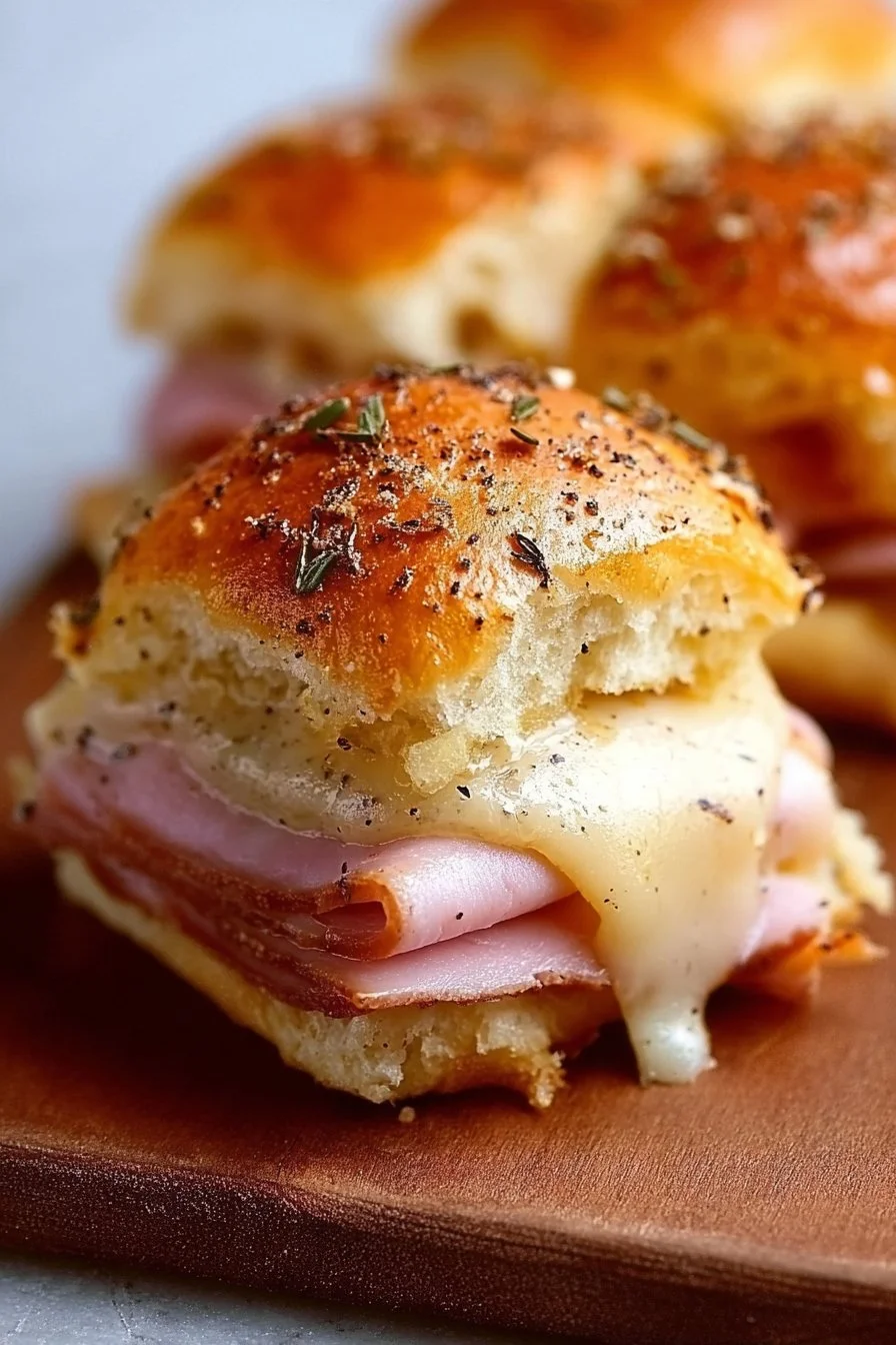 Baked Ham and Cheese Sliders