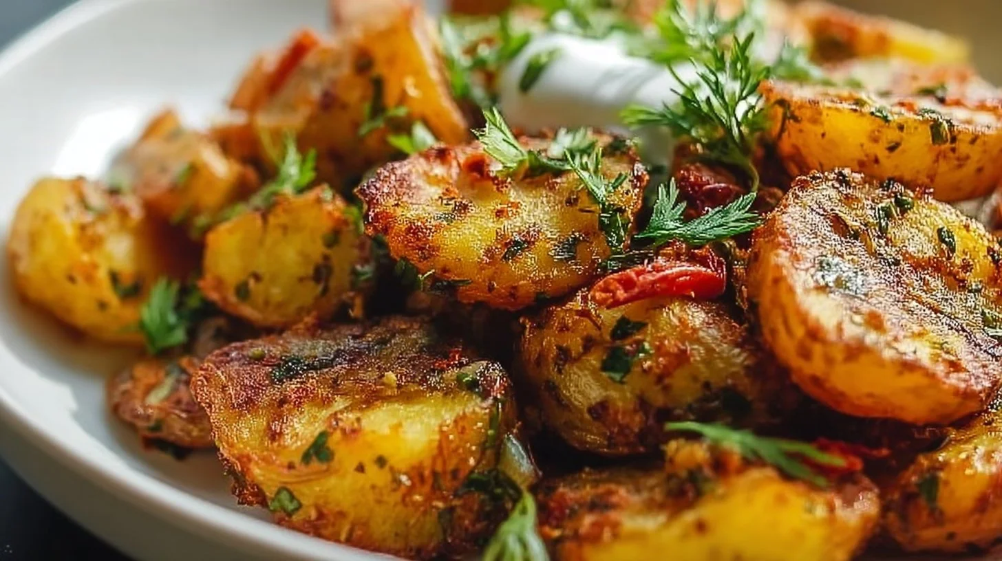 Delicious crispy Mexican potatoes served as a flavorful side dish