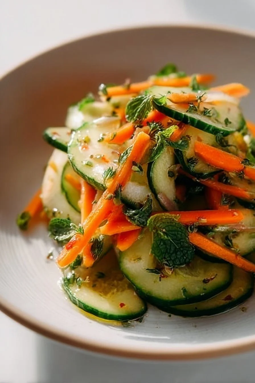 Crunchy Cucumber, Carrot, and Celery Salad