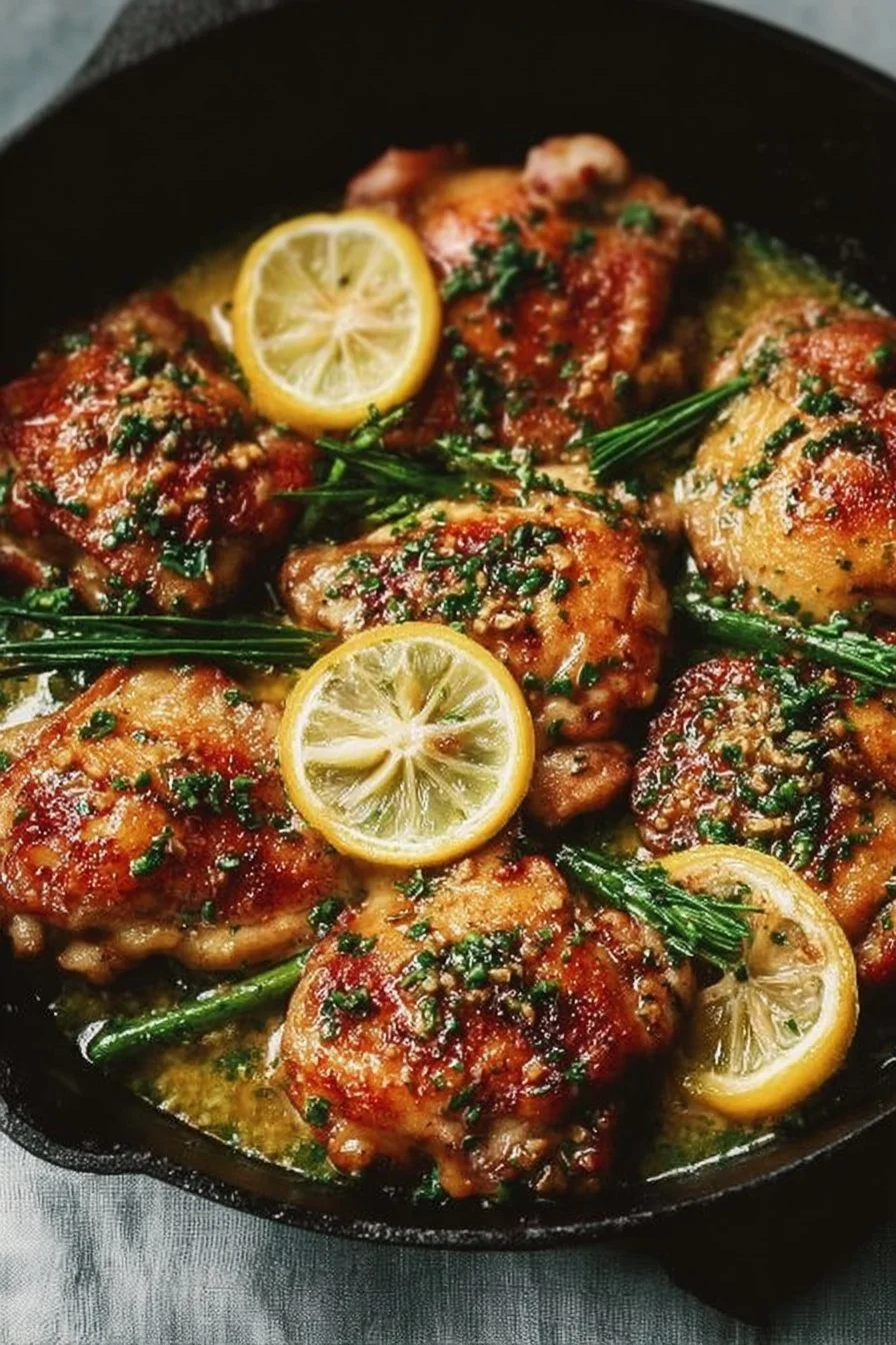 Lemon Garlic Butter Chicken Thighs