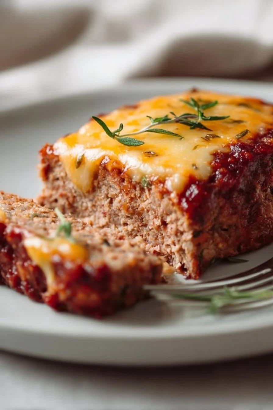 Oven Baked Cheesy Meatloaf Dinner