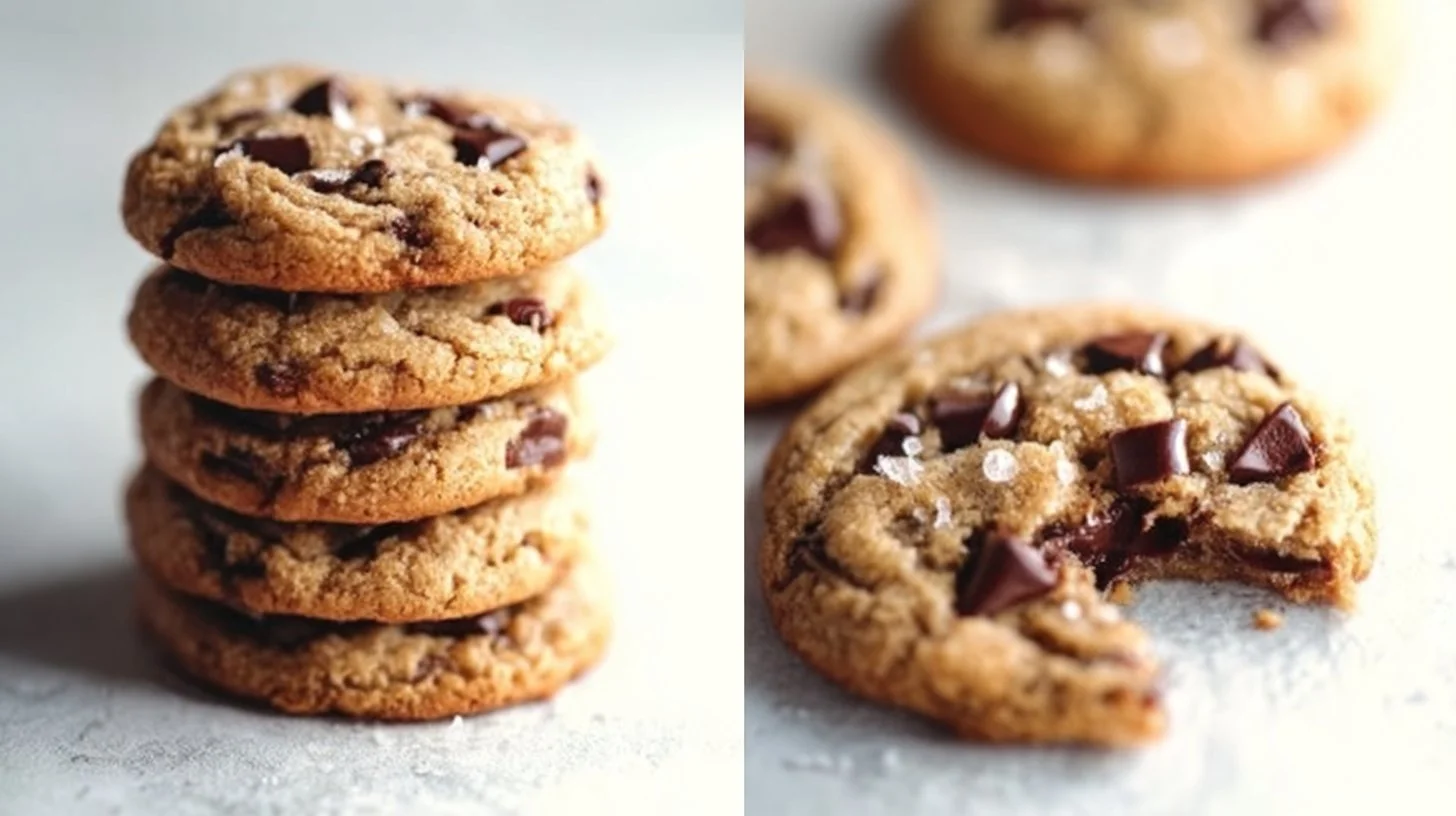 Batch of chewy chocolate chip cookies on a cooling rack