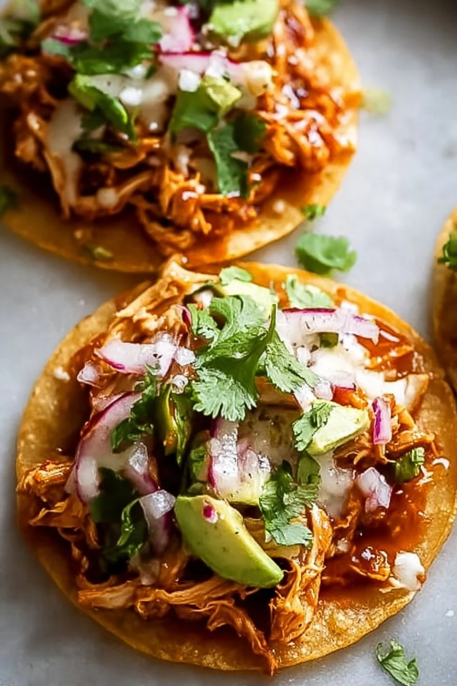 Crispy Rotisserie Chicken Tostadas