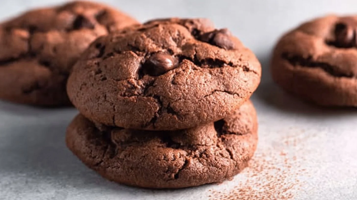 Deliciously baked Nutella cookies with gooey centers on a plate