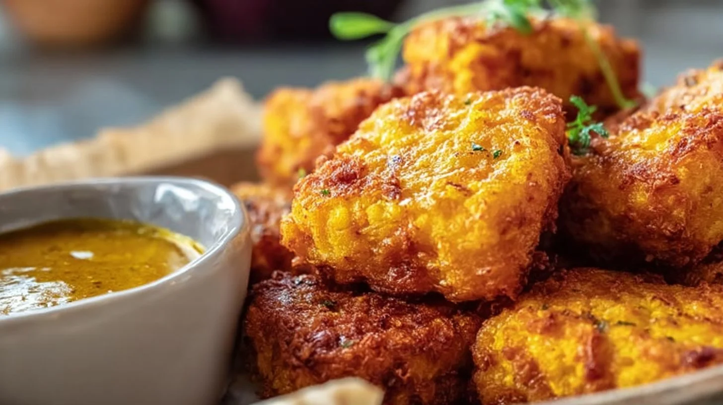 Crispy air fryer tofu nuggets served as a delicious snack