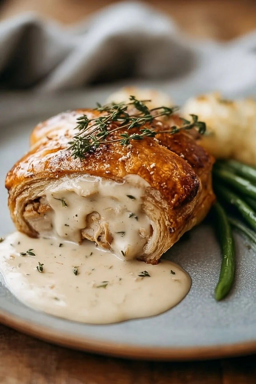 Irresistible Chicken Wellington with Dijon Cream Sauce