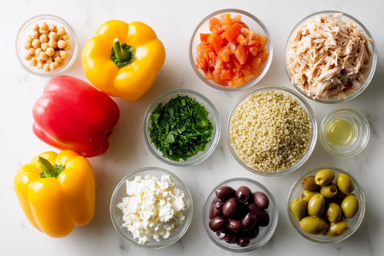 Greek Chicken Stuffed Peppers