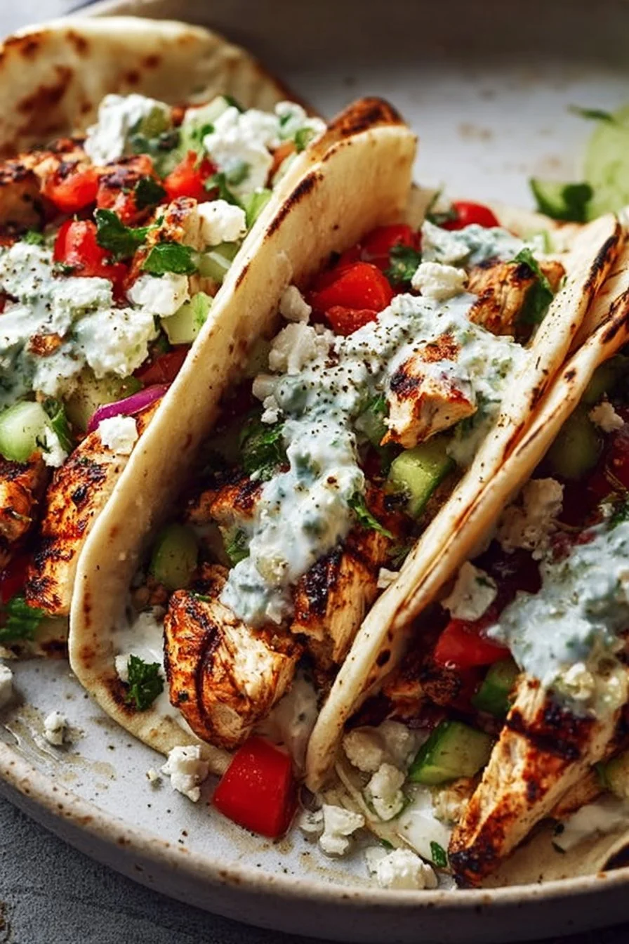 Mediterranean Chicken Tacos
