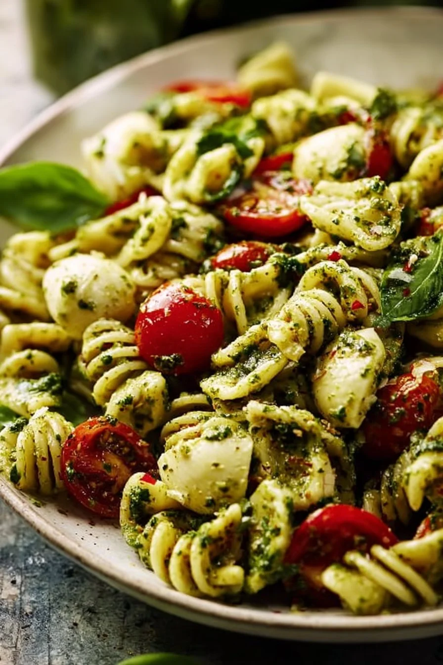 Pesto pasta salad