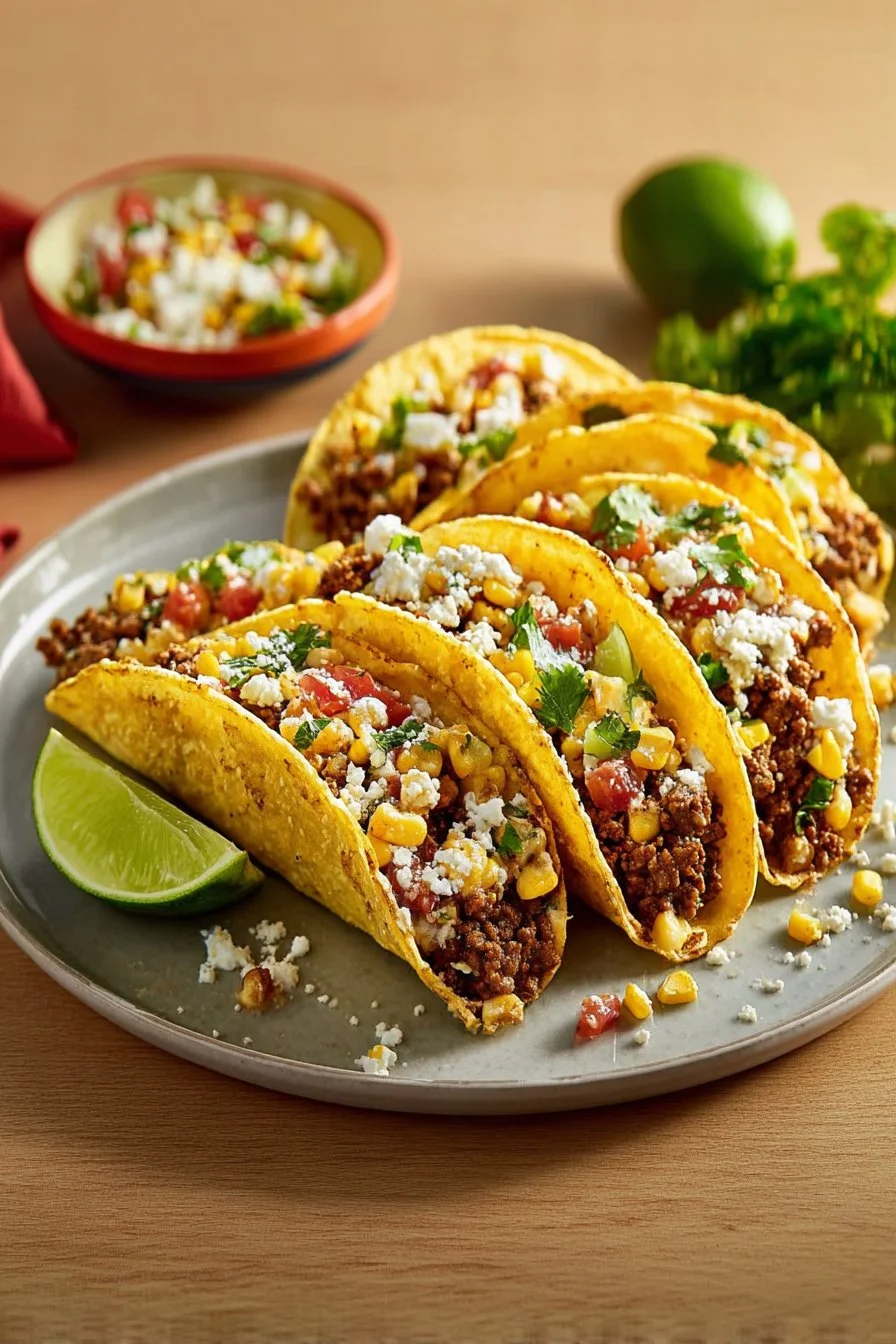 Taco with Corn and Cheese