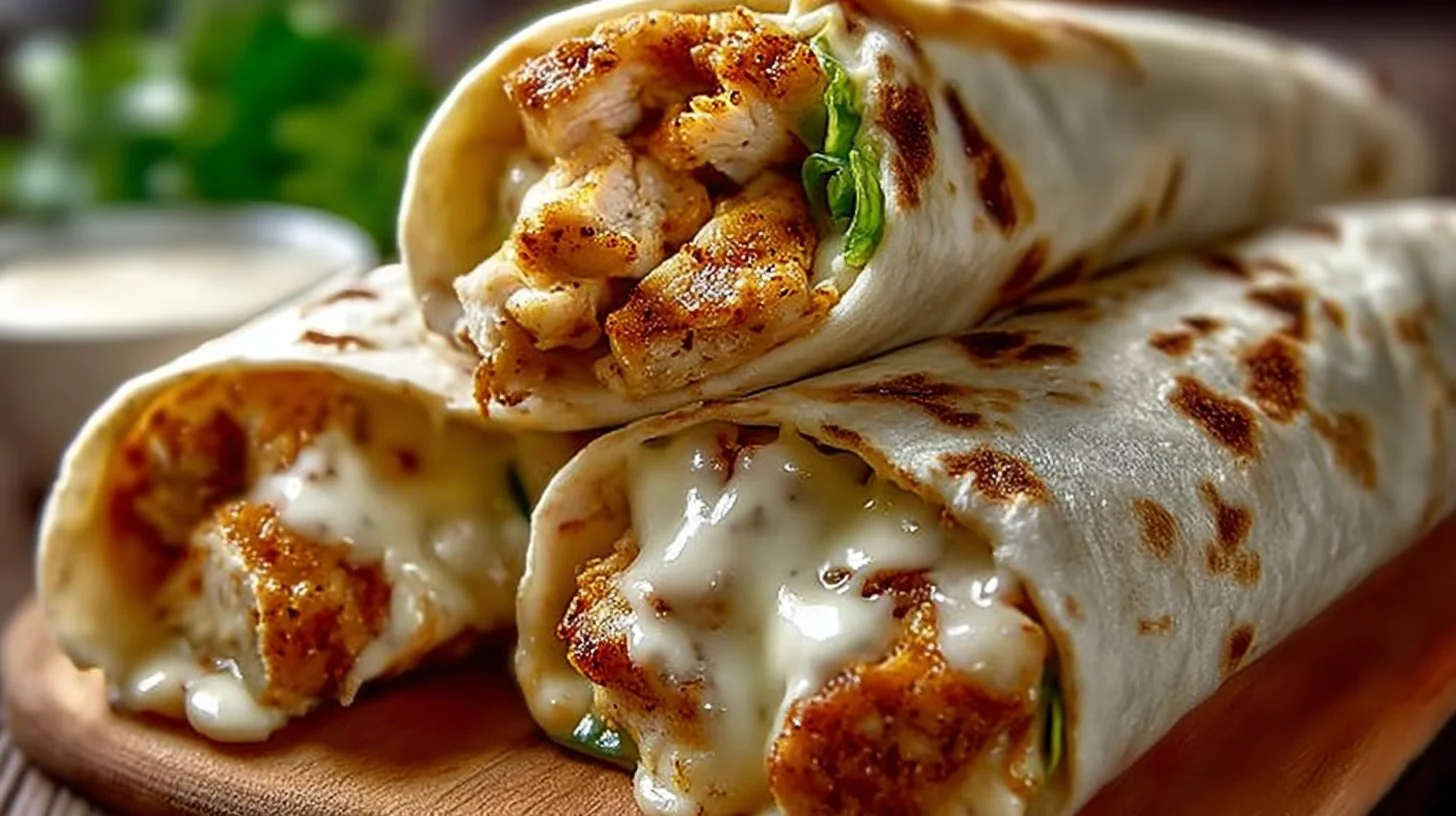 Cheesy Garlic Chicken Wraps: Quick, Delicious for Busy Nights