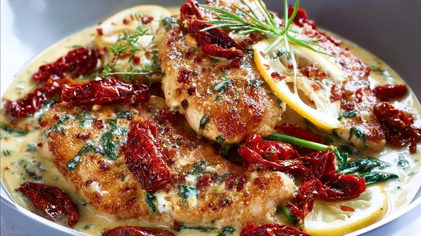Creamy Chicken with Sun-Dried Tomatoes Quick Weeknight Dinner