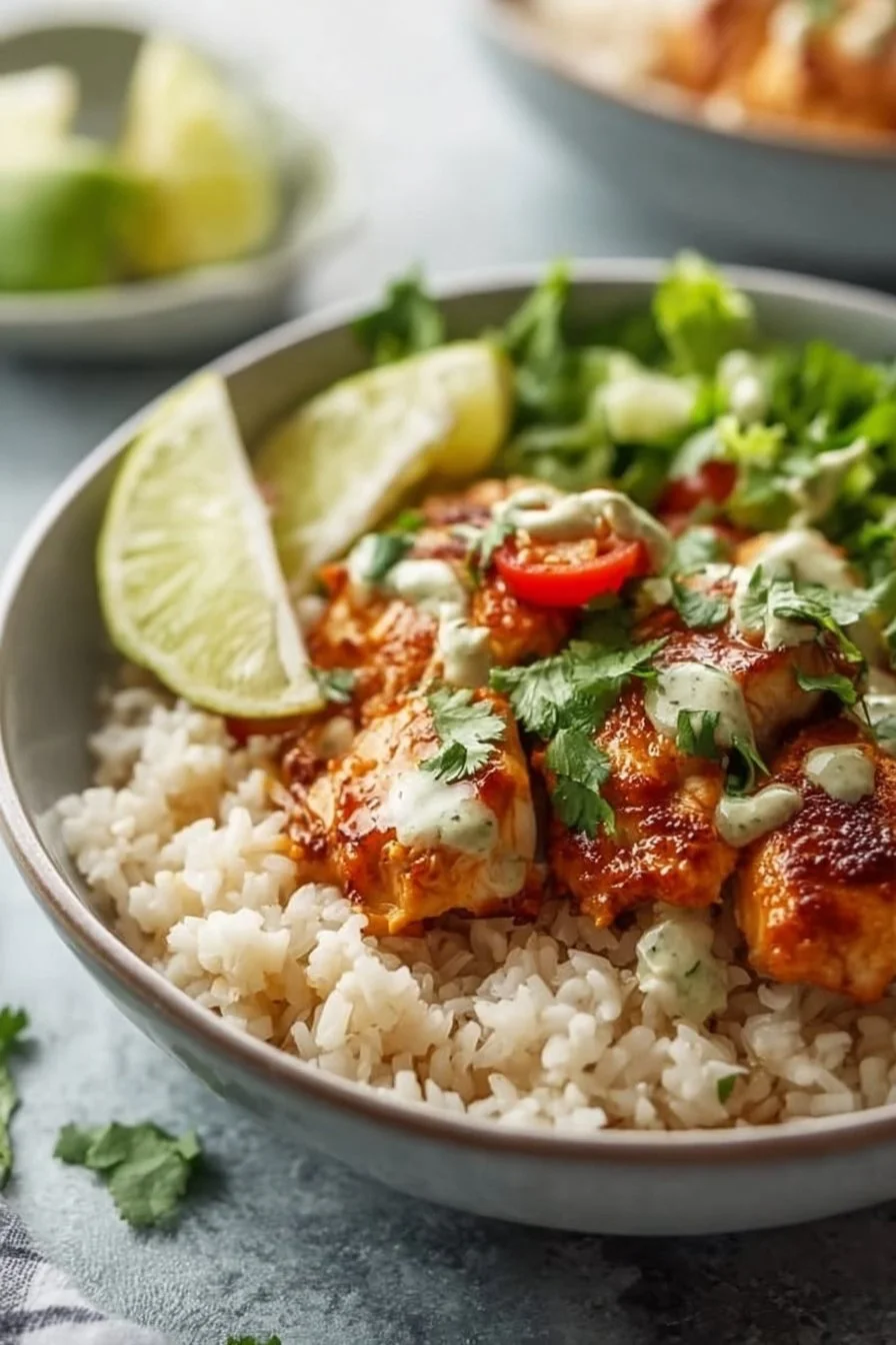 Crockpot Cilantro Lime Chicken Bowl