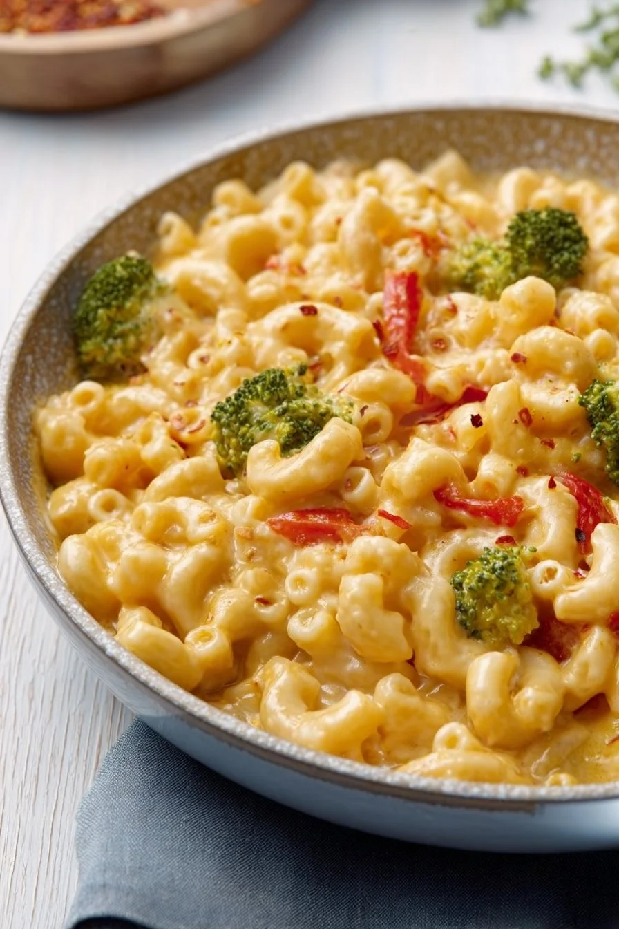 One Pot Vegetable Macaroni and Cheese