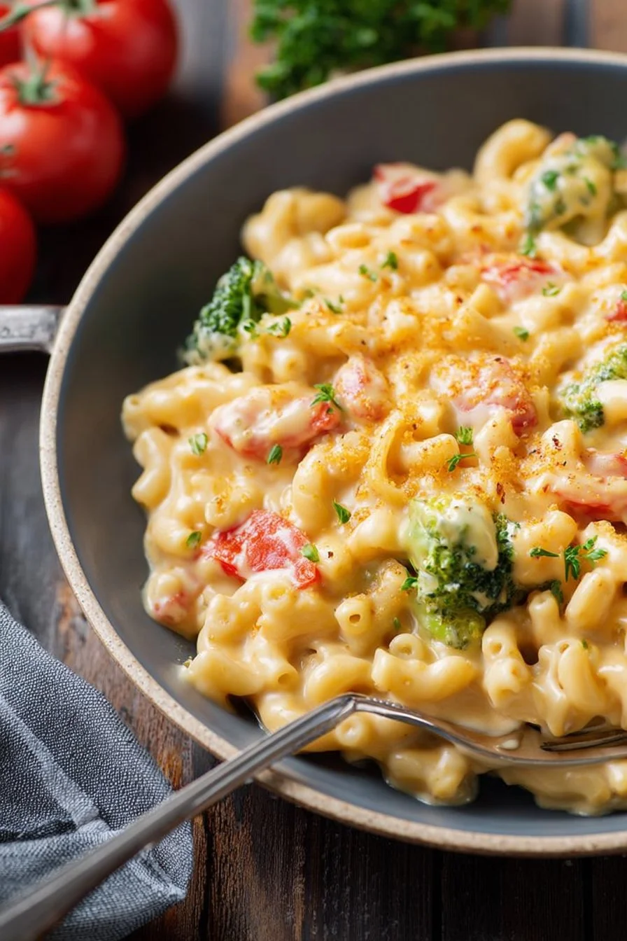 One Pot Vegetable Macaroni and Cheese
