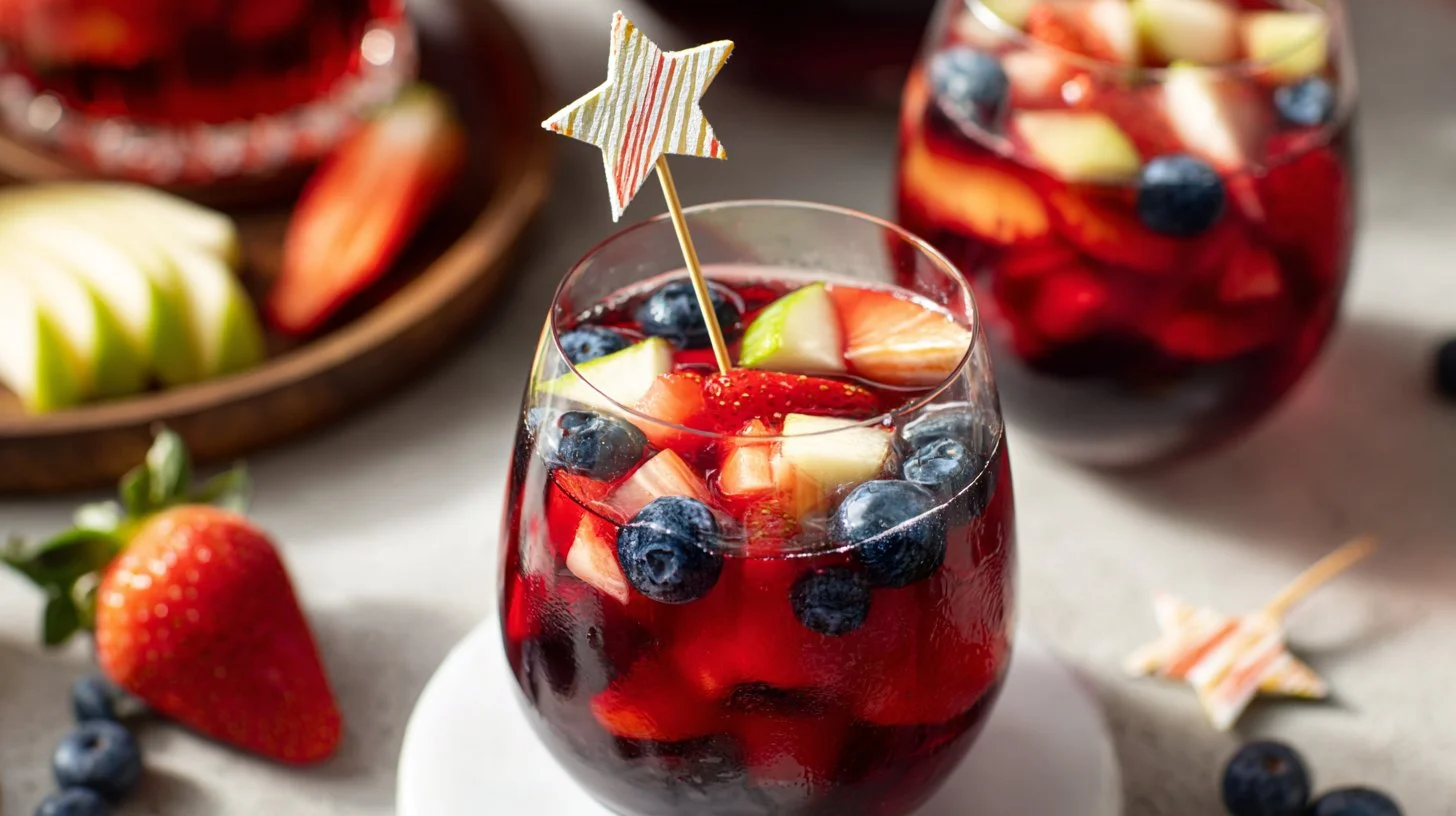 Red, White, and Blue Sangria Recipe: Easy Patriotic Summer Cocktail for Barbecues