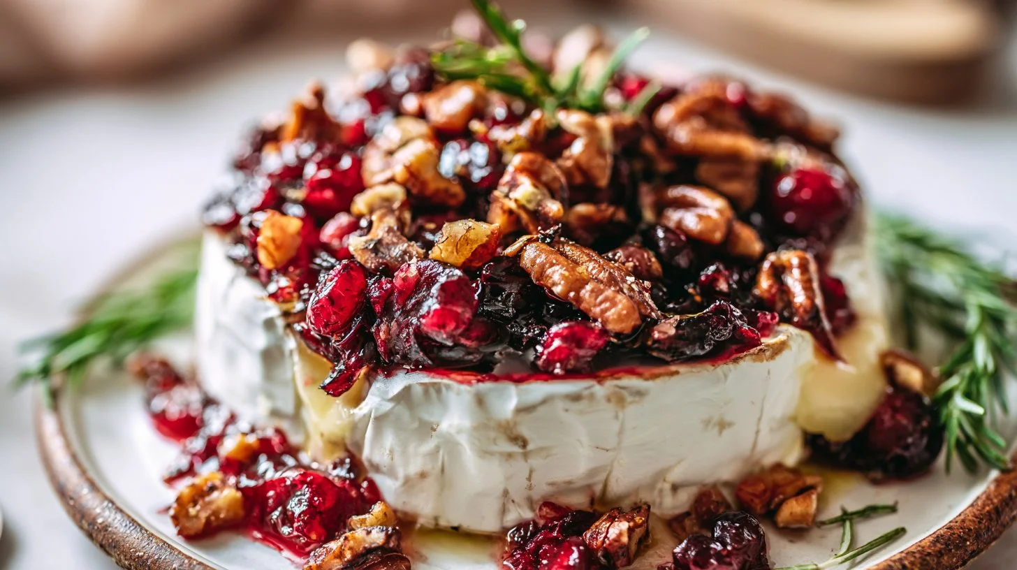 Easy Cranberry Pecan Baked Brie: Irresistibly creamy and festive